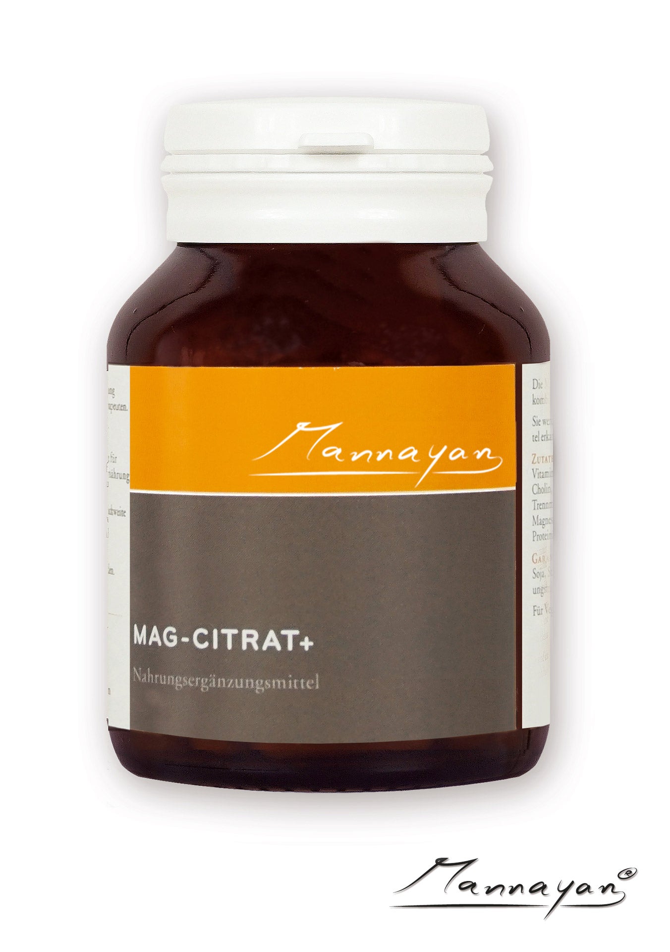 Mannayan MAG-CITRAT+ Nahrungsergänzungsmittel – , 90 Kapseln Inhalt: 60g Magnesiumcitrat- Premium Supplement. Magnesium trägt zur normalen Muskelfunktion bei.