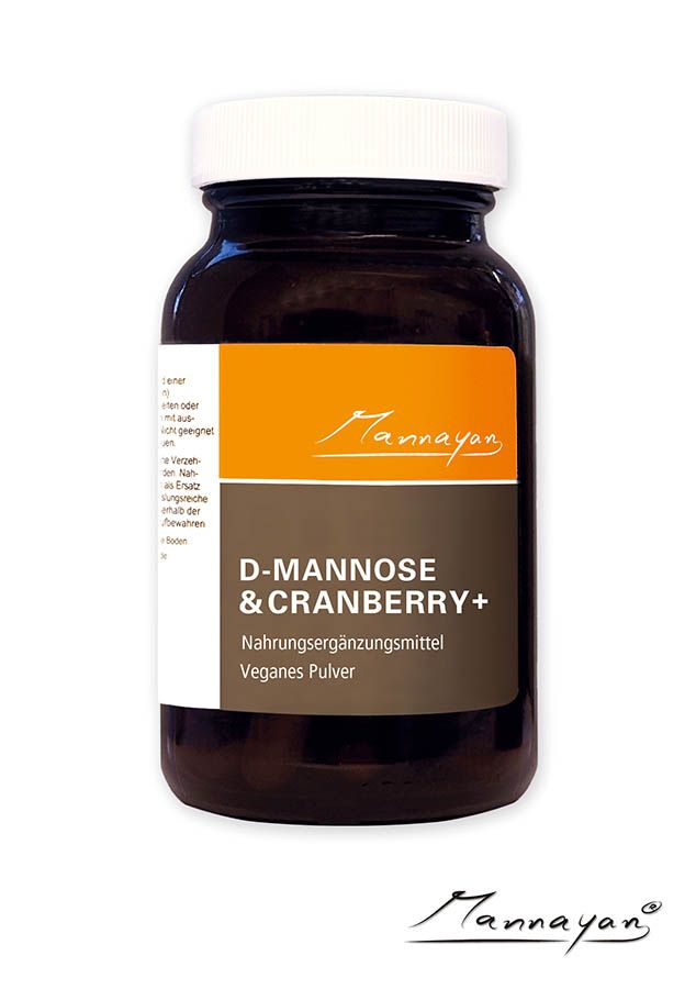 Mannayan D-Mannose & Cranberry+ – Veganes Pulver Nahrungsergänzungsmittel 50g,  Die Rezeptur setzt auf eine gezielte Kombination aus hochdosierter D-Mannose und Cranberry-Extrakt in Pulverform