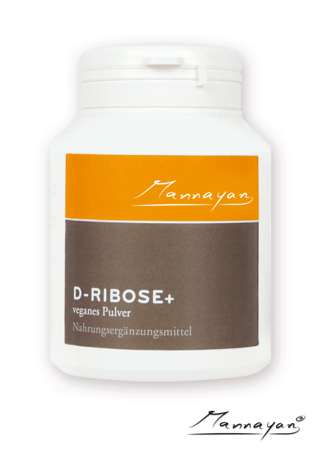 Mannayan D-RIBOSE+ Nahrungsergänzungsmittel – reines D-Ribose Pulver aus Mais, vegan und ohne Zusatzstoffe, 100 g Pulver in Mannayan-Verpackung-Premium Produkt
