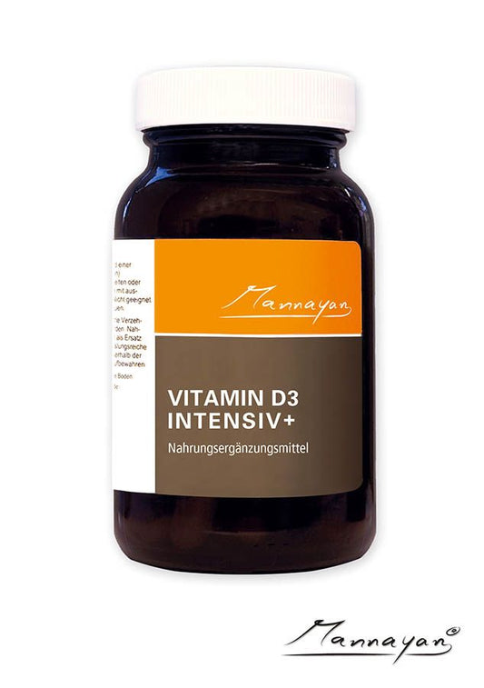 Mannayan VITAMIN D3 INTENSIV+ – Premium Nahrungsergänzungsmittel mit 2500 IE Vitamin D3 aus Flechten, vegan & glutenfrei – für Immunsystem, Vitalität und Knochen, 90 Tabletten